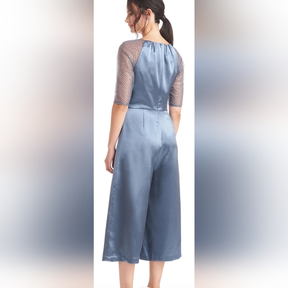 JS COLLECTIONS Leila Raglan Sleeve Jumpsuit Size 10 Aegean Blue NWT - Picture 3 of 12